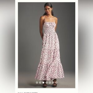 EUC Hutch A-Line maxi dressed in blue/pink, size S. From Anthropologie.